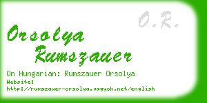 orsolya rumszauer business card